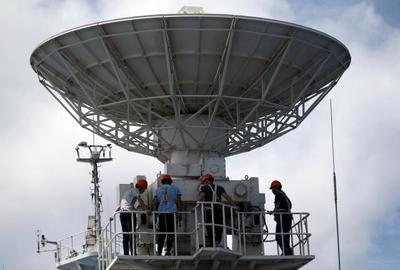 遠(yuǎn)望3號(hào)船順利抵達(dá)南太平洋測(cè)控任務(wù)海域，精密測(cè)控設(shè)備準(zhǔn)備就緒